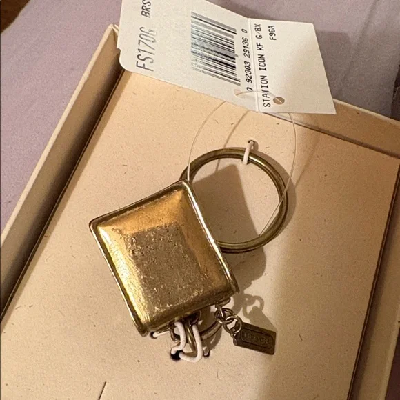 Coach Gold Mini Backpack Keychain - Picture 3 of 5
